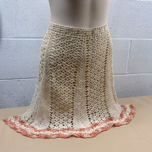 Vintage crochet cotton apron​​​​​​